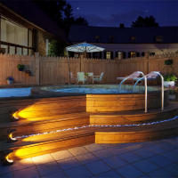 Lámpara Solar LED De Escalera Exterior Impermeable Para Decoración De Balcones Patio Puerta Frontal Y Valla Iluminación De Camino Moderna ABS IP65 - details 11