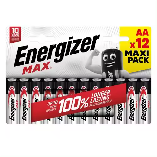 Energizer - Max, Pack de 12 Pilas AAA, Larga duración para Uso Cotidiano, sin sulfatación y Mantiene Carga 10 años - 1