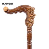 Bastón De Madera Marrón De Santa Claus Para Cosplay Y Fiestas De Halloween Bastón De Moda Con Punta De Goma 96cm - details 4