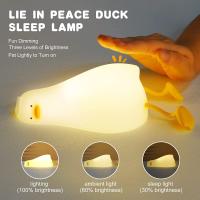 Lámpara Nocturna De Silicona En Forma De Pato LED Recargable Por USB Para Decoración De Habitación De Niños Con Interruptor Táctil Regalo De Cumpleaños - details 10