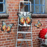 Decoración De Pared Con Mariposa Metálica Grande Para Jardín Patio Oficina Belleza En La Pared Valla Jardín Adorno Animal Tema - details 5
