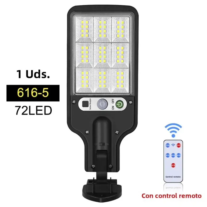 Lámpara De Seguridad Solar Exterior Con Sensor De Movimiento LED Impermeable 3 Modos De Iluminación Para Jardín Patio - 1