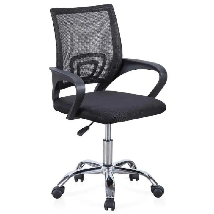 Miroytengo Silla de estudio Slim giratoria en color negro Diseño original Oficina Moderna - 1