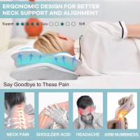 Almohada Orthopédica Pulatree Para Lado Espalda Y Estómago En Espuma De Memoria Antideslizante Contorno Cervical Para El Cuello Odorífera Y Libre De Olor - details 3