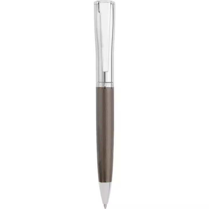 Boligrafo Metal Plateado y Lineas Color Bh6011-01b - 1