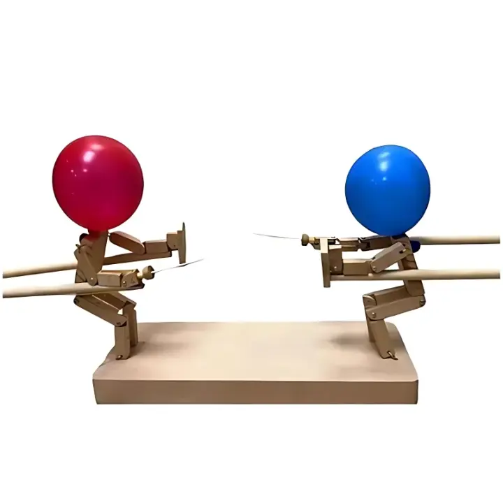 Juego De Robot De Madera Para Batalla Con Baloones 3Set Juguete Educativo Para Niños Regalo Ideal Para Fiestas Y Reuniones Familiares - 1