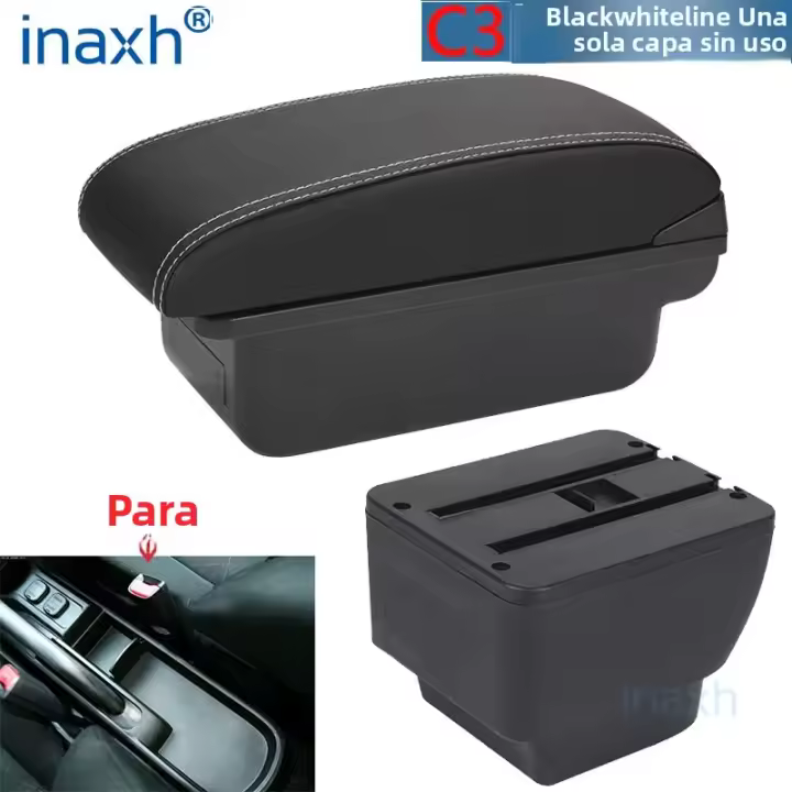 Soporte Central Para Coche MAZDA 2 Demio Caja De Almacenamiento Accesorios Interiores Piezas De Retrofits Material PU Cuero / Plástico ABS - 1