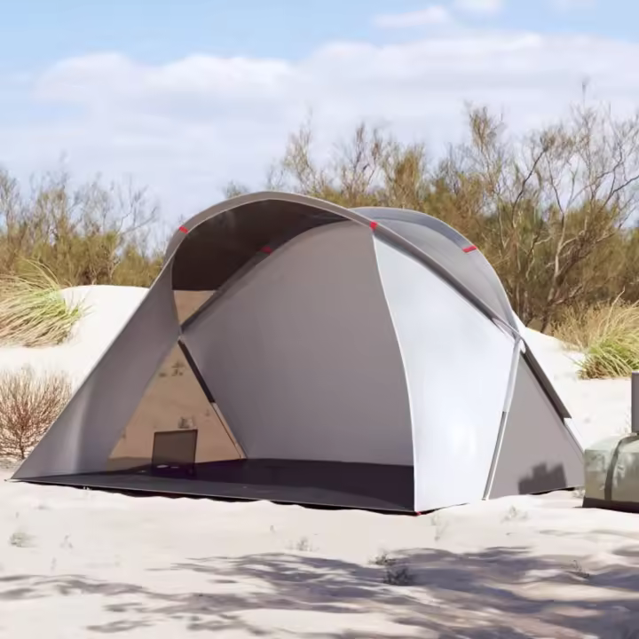 vidaXL Tienda de playa pop-up impermeable gris - 1