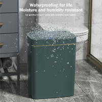 Basurero Automático Recargable 15/18L Con Sensor De Movimiento Silencioso Para Cocina Baño Dormitorio Ecológico De Plástico Rectangular - details 5