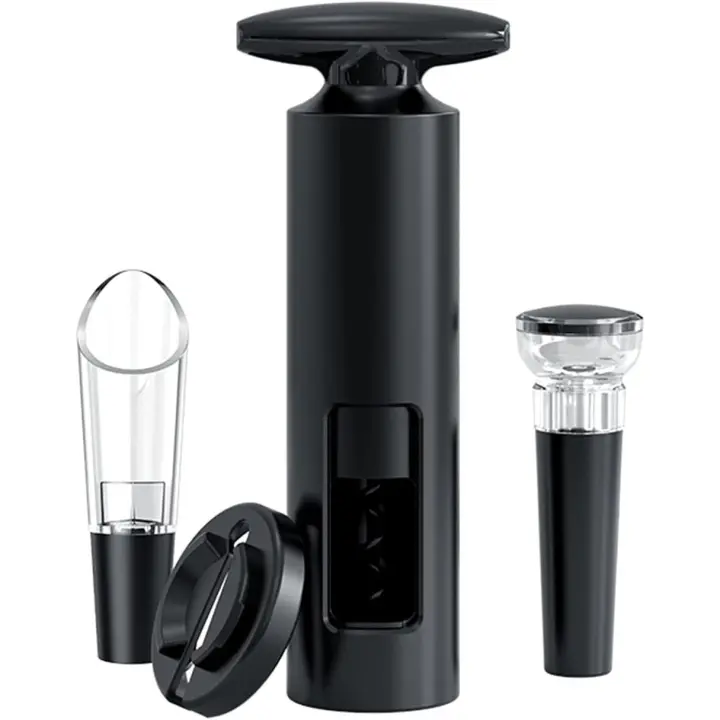Sacacorchos Profesional,Abridor de Botella de Vino,Juego de Abrebotellas con Abridor de Vino Manual,Cortacápsulas,Vertedor,Tapón de Vino de Vacío,kit de Sacacorchos de Botella【Juego 4 en 1】 - 1