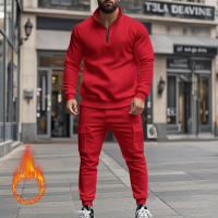 Conjunto Deportivo Casual Para Hombres Verano Otoño Invierno Con Cierre De Cremallera Y Veludo Tejido De Poliéster Talla S a XXXL - details 65