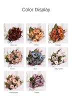 Bouquet De Peonías Simuladas Miniatura Vintage Flores Artificiales Para Boda Decoración De Hogar Arreglo Floral DIY - details 2