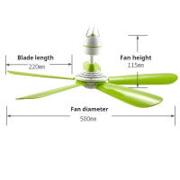 Ventilador De Techo Silencioso Con 5 Hojas Y Alcance De 1.8m Para Acampar Cama Dormitorio Y Tent 220V Instalación En Techo - details 7