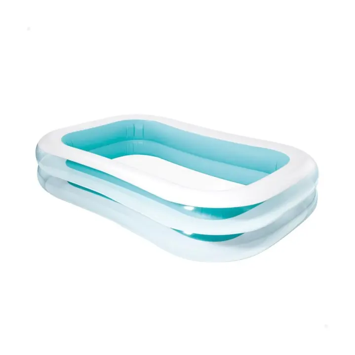 Piscina hinchable Intex familiar 770L rectangular +6A azul/blanco 76x262x175 cm - 1