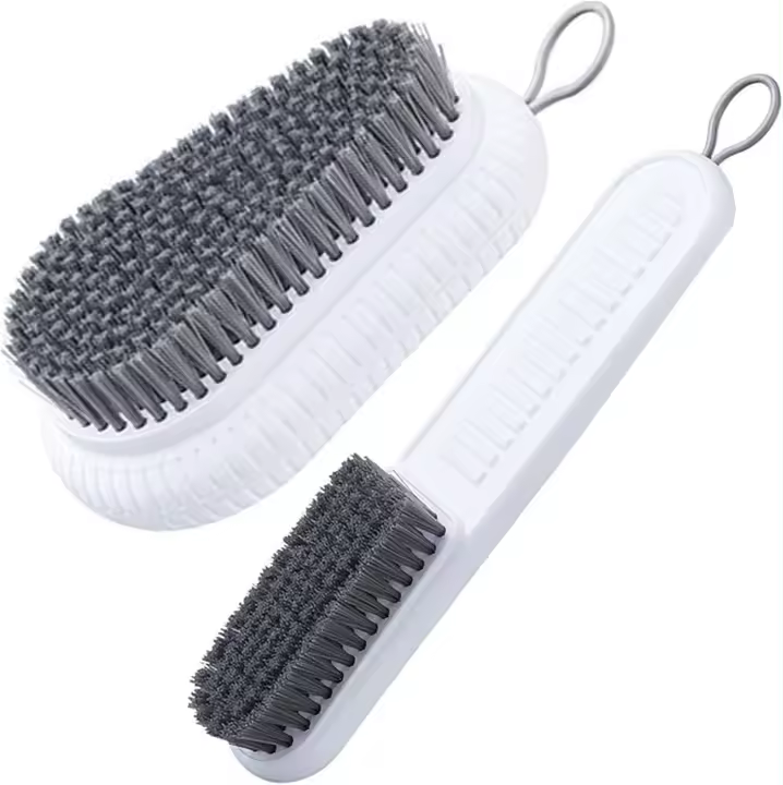 Cepillo de cerdas suaves, cepillo para fregar ropa, ropa interior, zapatos, herramienta de limpieza del hogar de fácil agarre (blanco) - 1