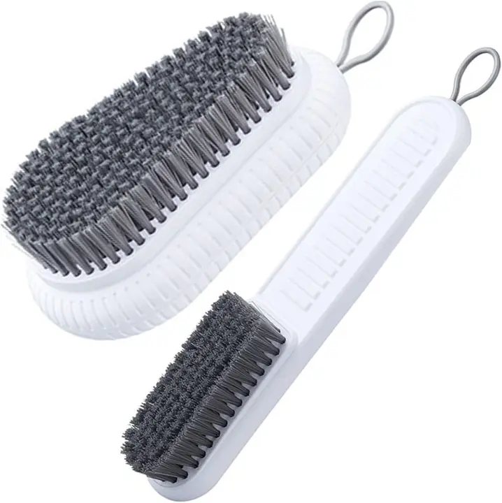 Cepillo de cerdas suaves, cepillo para fregar ropa, ropa interior, zapatos, herramienta de limpieza del hogar de fácil agarre (blanco) - 1