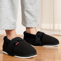 Zapatillas De Casa Para Mujer Invierno Antideslizantes Algodón Cálidas Plush Para Parejas Zapatos Internos Transpirables Talla Verdadera - details 31