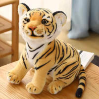 Muñeco De Peluche Realista De Leopardo Y León Juguete De Pantera Suave Para Bebés Regalo De Cumpleaños Para Niños - details 7