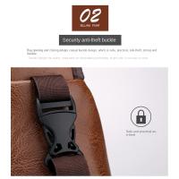 Nueva Bandolera Para Hombre Con USB Gran Capacidad De Carga Portátil Deportes Al Aire Libre Bandolera Diagonal PU Con Cierre De Cremallera - details 11