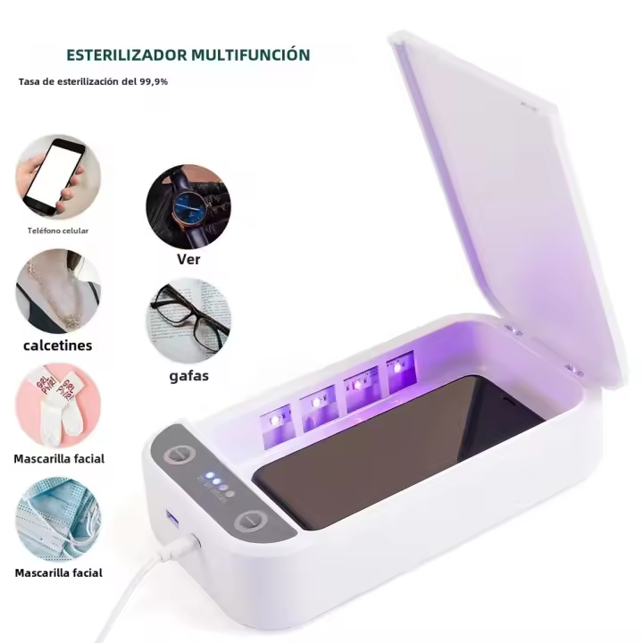 Estuche De Aromaterapia Con Estéril UV Y Cargador Inalámbrico 9W Multifuncional Máquina AntiBacteriana Para Desinfección - 1