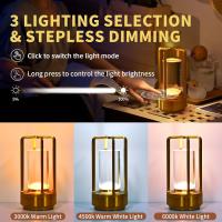 Lámpara De Mesa LED Sin Cable Retro Para Bar Rechargeable Toque Con Iluminación Dimmable Para Decoración De Hogar Y Exterior Luz Nocturna Para Dormitorio Y Restaurante - details 3