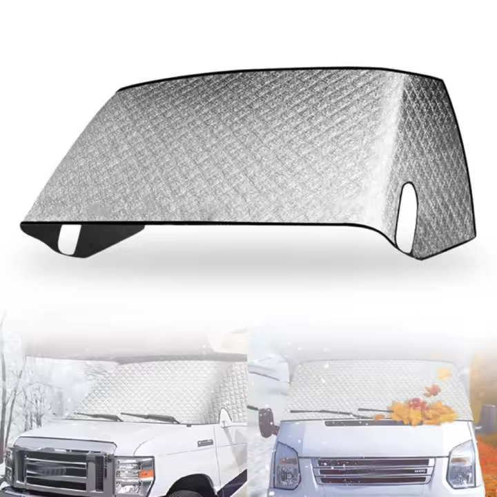 Cubierta De Ventana Para Camión De Clase C Ford E450 1997-2024 Motorhome Anticongelante De 4 Capas Sombrilla Para Ventana Delantero RV - 1