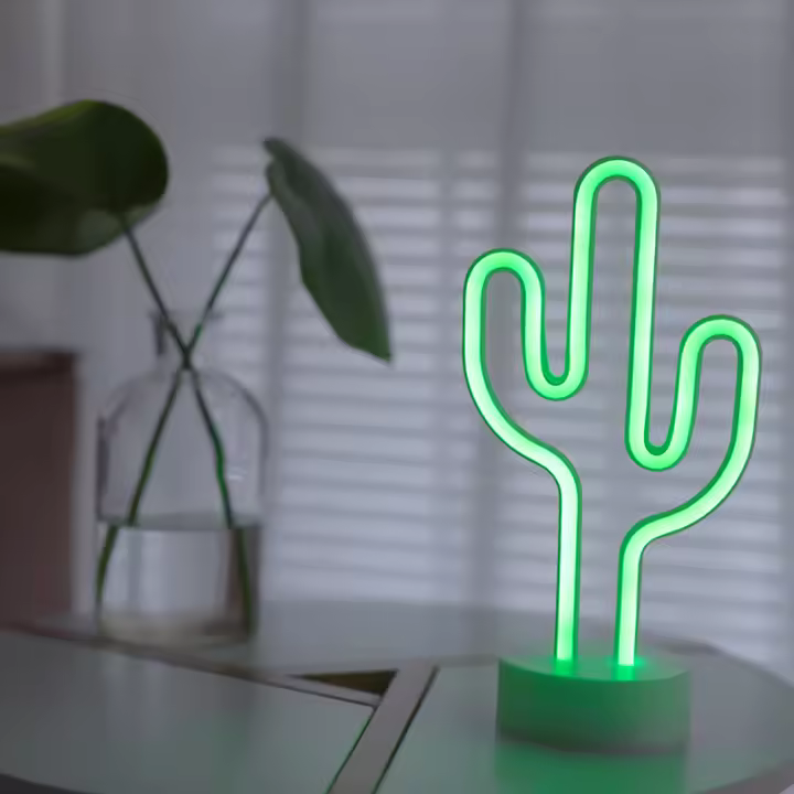 Luz De Neón De Esquejes Tropicales USB/pilas Para Ambiente De Fiesta De Verano Regalo De Cumpleaños Luz De Countertop Moderna Para Sala - 1