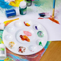 Set De Pinceles De Pintura 30pcs Con Paletas De 5pcs Para Acrílico Acuarela Aceite Gouache Tempera Cerdas De Nylon Manija Plástica - details 5