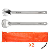 Lixada Set De Cuchillería De Titanio Con Manija Larga Para Exteriores Cuchara Y Cucharón Portátil Para Camping Picnic Viajes - details 1
