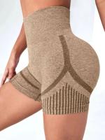 Shorts De Yoga Para Mujer Talla M-L Cintura Alta Shorts De Gimnasio Levantamiento De Glúteos Running Sportswear Polyester Spandex - details 31