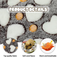 Cama De Algodón Fleece Para Pequeños Animales Invierno Cálido Surtido De Colores Hamster Conejo Erizo Chinchilla Accesorios De Jaula - details 3