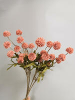 Bola De Flores Artificiales Dandelion 5 Cabezas Falsas De Seda Para Decoración De Boda Y Hogar Decoración De San Valentín Y Navidad - details 15