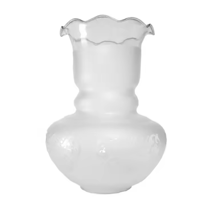 Genérico NO MARCA Tulipa de Cristal BURGOS Mate 17x12cm Boca 5,5cm - Reemplaza y Cambia el Estilo de Tu Lámpara - 1