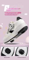 Zapatos De Caminar Con Cordones Y Transpirables Para Niñas 2024 Patinetas Deportivas Retráctiles Para Estudiantes Mujeres En Exteriores Material Superior De Cuero Suela TPR Tamaño True Fit Para Edad 7-13 - details 9