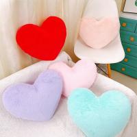 Cojín De Forma De Corazón De Peluche De Conejo Falso Para Sofá Decoración De Mesa Cofia Cojín De Silla Relleno De Algodón PP - details 3