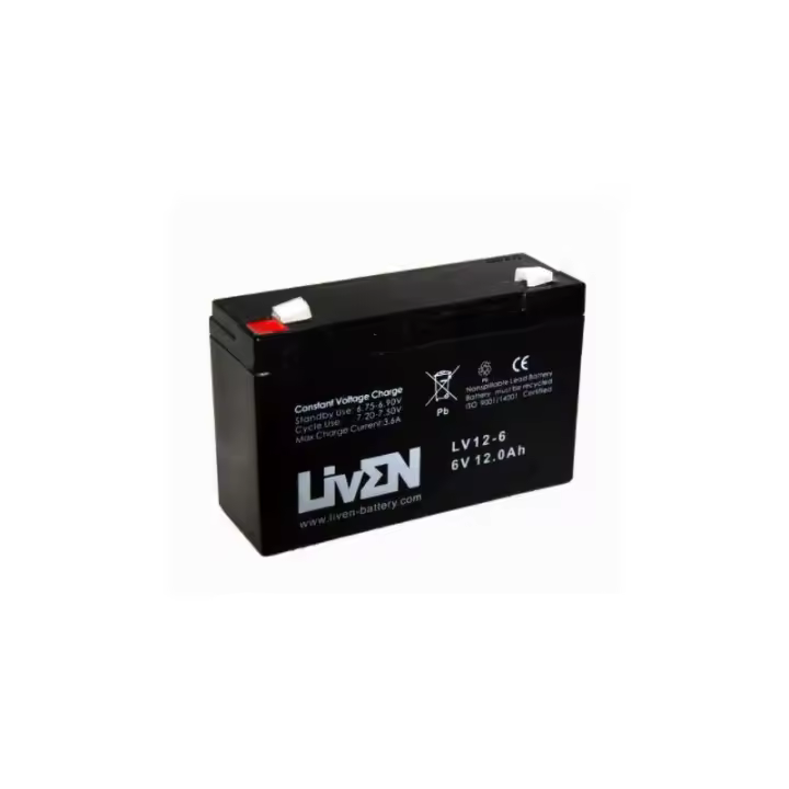 Batería plomo LIVEN LV12-6 6V 12Ah Raíz Inicio Baterías Baterías plomo AGM - 1