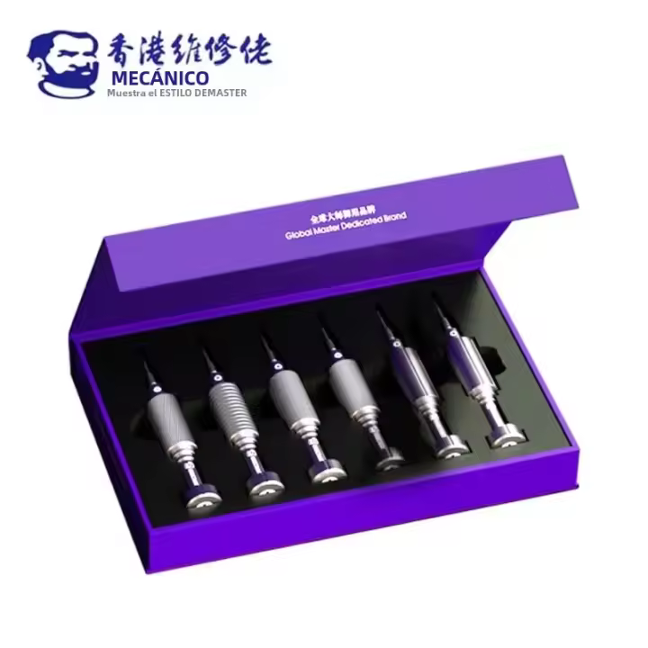 Conjunto De Herramientas De Desmontaje Precision 6en1 MECHANIC IShell MAX Alta Dureza Destornillador Flor De Cerezo Para iPhone Con Mango Y Atracción Magnética - 1