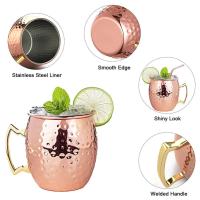 Taza De Moscú De Acero Inoxidable Para Cerveza Y Cocktails 500ML Juego De 1-6PCS Taza De Vino Y Jugos Para Fiesta Y Bar - details 11