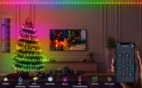 Luces De Hadas RGBIC LED Con Bluetooth Y APP De Música 25M 20M 10M Decoración Navideña Para Fiesta Garland De Luz Fairy USB 5V - details 0
