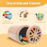 Juguete Educativo De Madera 3 En 1 Para Niños Juego De Alineación Sensorial Montessori Aprendizaje En La Guardería - details 26