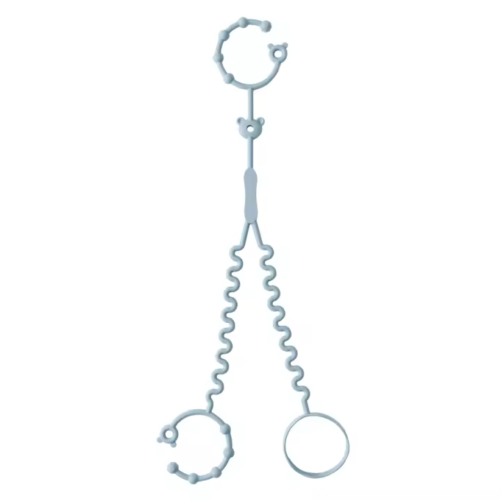 Cadena De Chupete Ajustable Para Bebé Con 2 Clips Cadena De Botella De Succión Accesorios Para Carrito De Bebidas Y Juguetes Para Mordidor De Silicona - 1