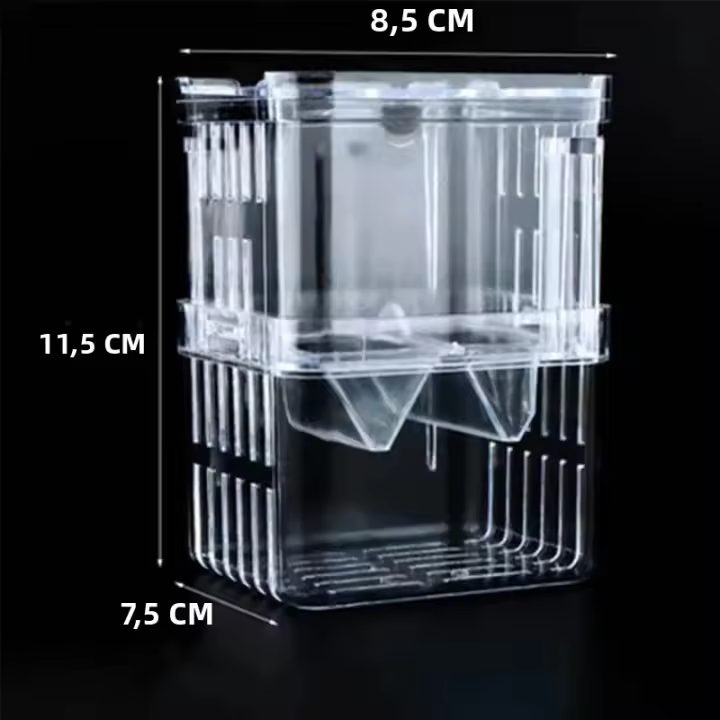Caja De Cría Para Acuario Divisor De Acrílico Pequeño Para Peces Agressivos Camarones Y Peces De Payaso Herramienta De Reproducción Y Incubación Para Peces Heridos - 1