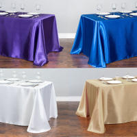 Mantel De Seda Rectangular Para Boda Y Fiestas Cubierta De Mesa En Color Sólido Decoración Para Banquetes Restaurante Y Festivales - details 7
