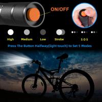 Linterna de luz fuerte batería de larga duración recargable súper brillante Enfoque de zoom de largo alcance multifuncional hogar al aire libre aleación de aluminio impermeable - details 2