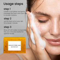 Jabón de cúrcuma, jabón de limón, jabón de ácido kójico, jabón de jengibre hecho a mano procesado en frío, jabón para el baño y el rostro. - details 4