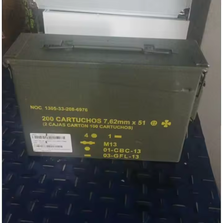 caja de municion vacia del ejercito de tierra +usadas en maniobras de la otan+ fabricadas en españa - 1