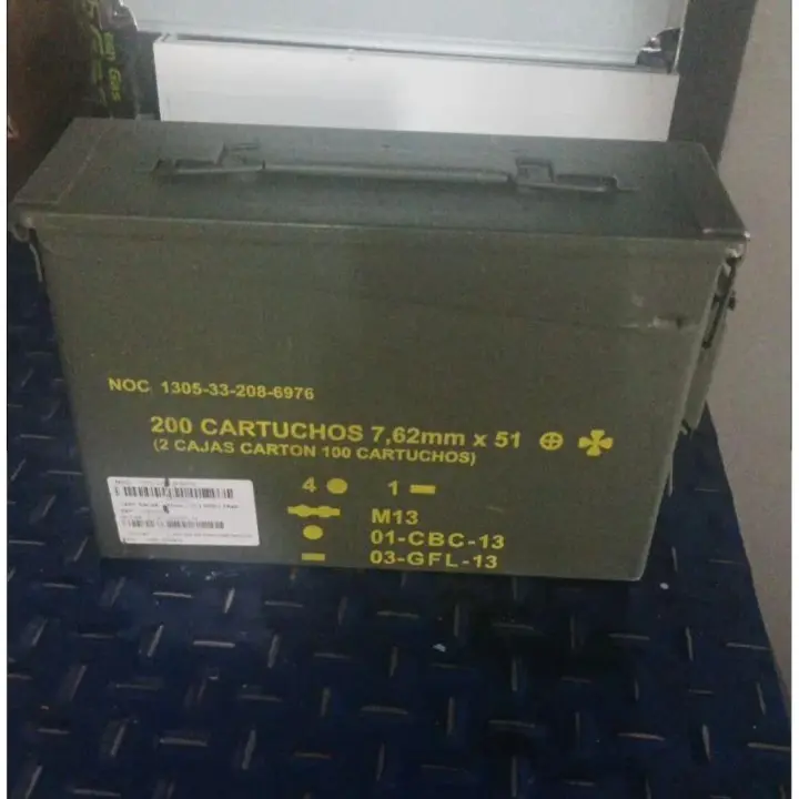 caja de municion vacia del ejercito de tierra +usadas en maniobras de la otan+ fabricadas en españa - 1