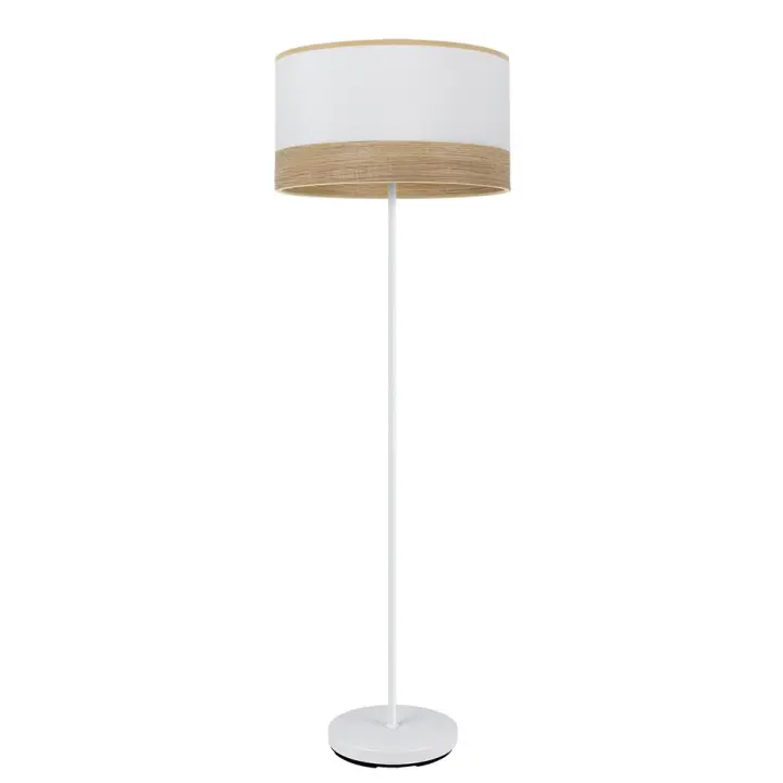 FABRILAMP - Pie Salon Olga 1xe27 Blanco/blanco-mad.clara 162x40x40 Cm - 1