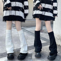 Calentadores De Piernas Góticos Y2K Para Mujer Accesorios Fluffy De Otoño Invierno Calcetines Largos De Punto Estilo Lolita - details 0