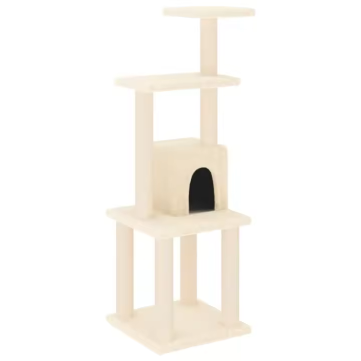 Rascador para Gatos con postes de ISAL Cream 105 cm - 1